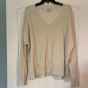 Wonderly Women's Beige V-Neck Sweater